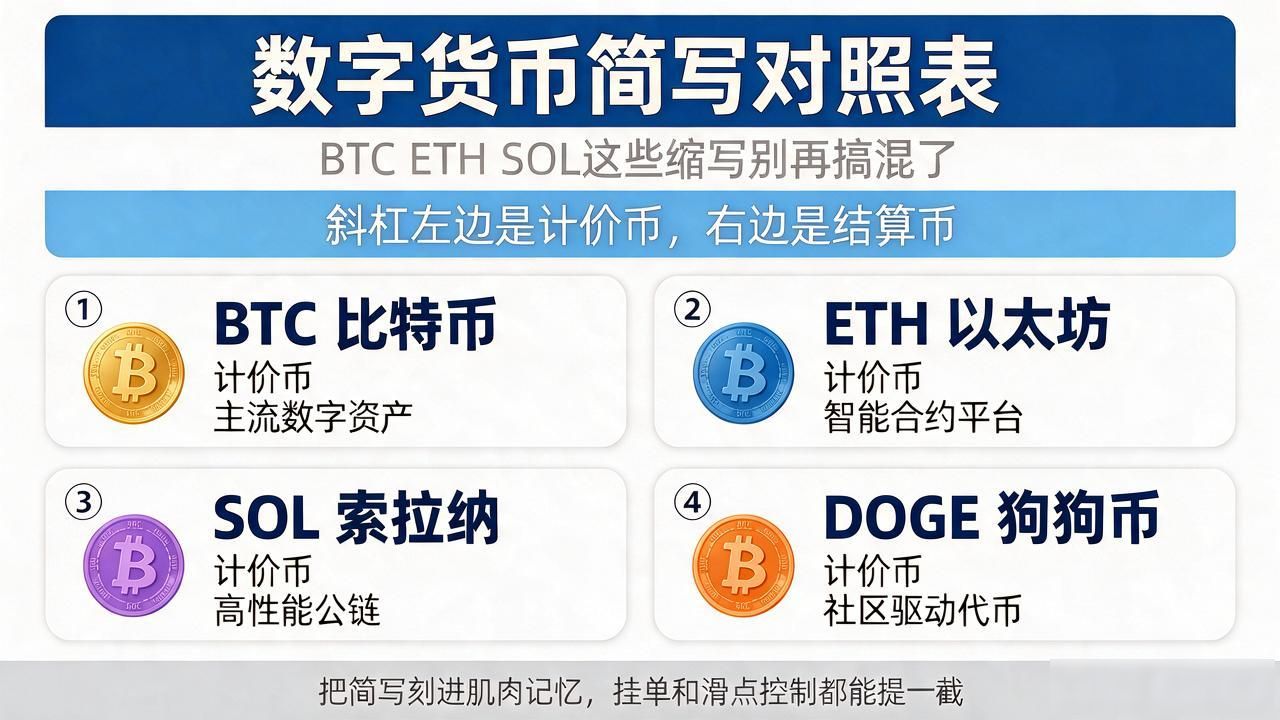 数字货币简写对照表_交易所交易对符号含义_简写数字货币