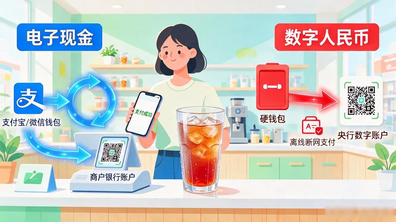 数字人民币与电子现金对比_数字货币与电子现金_电子现金与数字货币区别